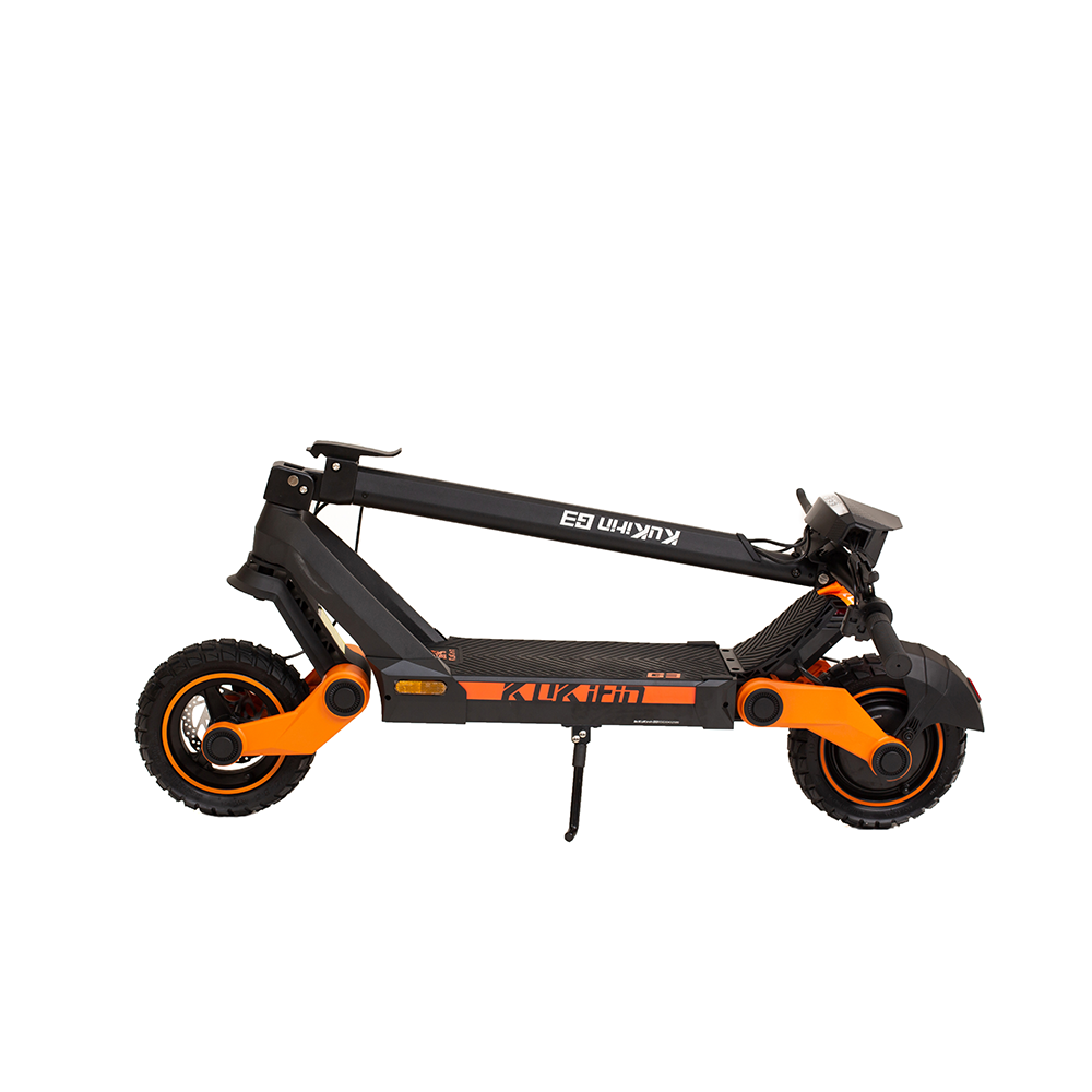 KuKirin G3 electric scooter folded, side profile