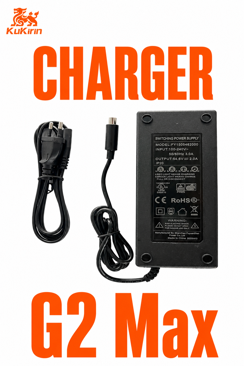 KuKirin G2 Max Charger – 54.6V 2A | Replacement Battery Charger