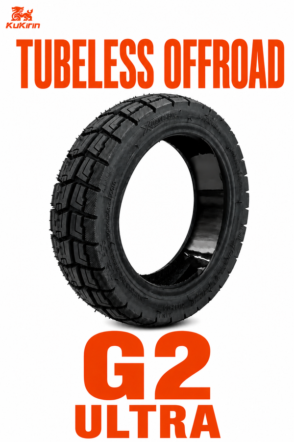 Neumático 10x2.75-6.5 sin cámara semi todoterreno con gel antipinchazos para KuKirin G2 Ultra