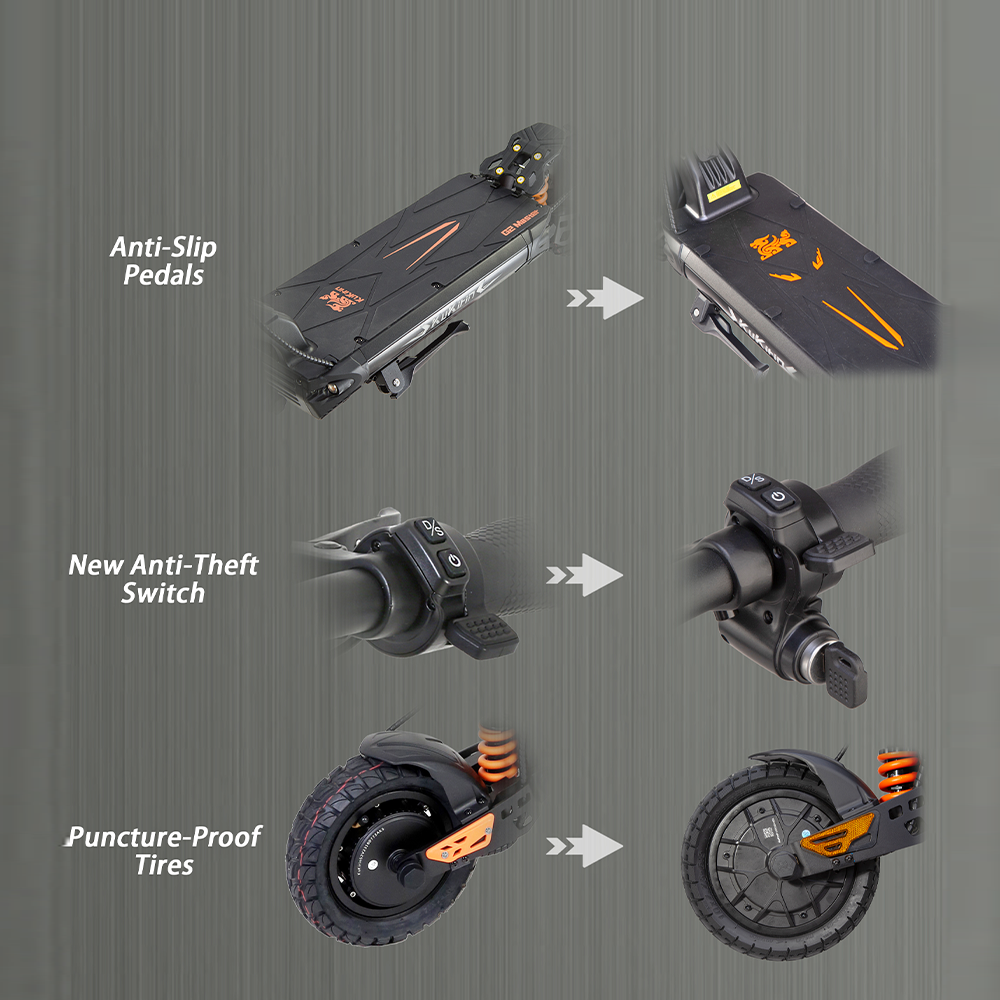 KuKirin G2 Master 2026 deck, anti-theft switch and tyre upgrades