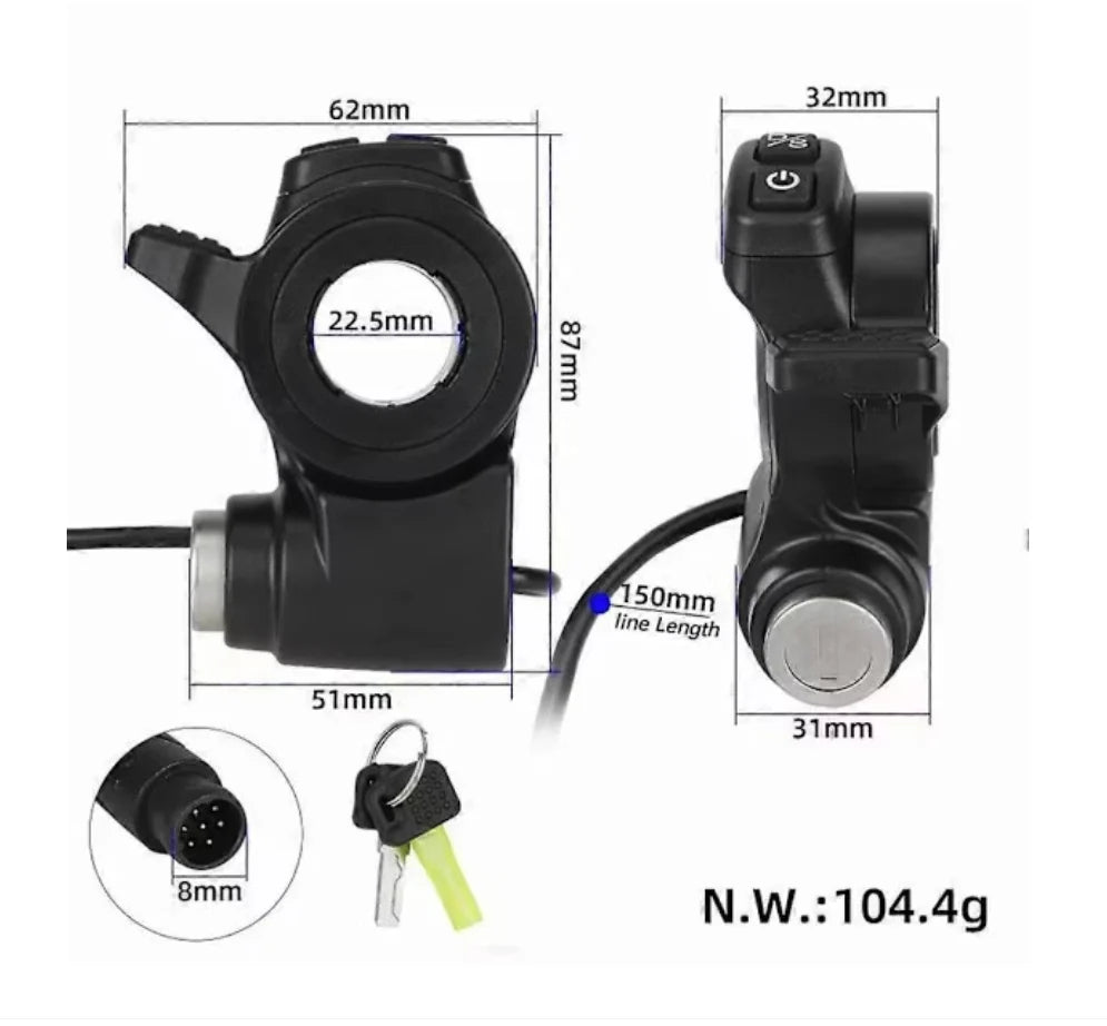 KuKirin G2 Master 2025 Throttle Accelerator with Key Lock