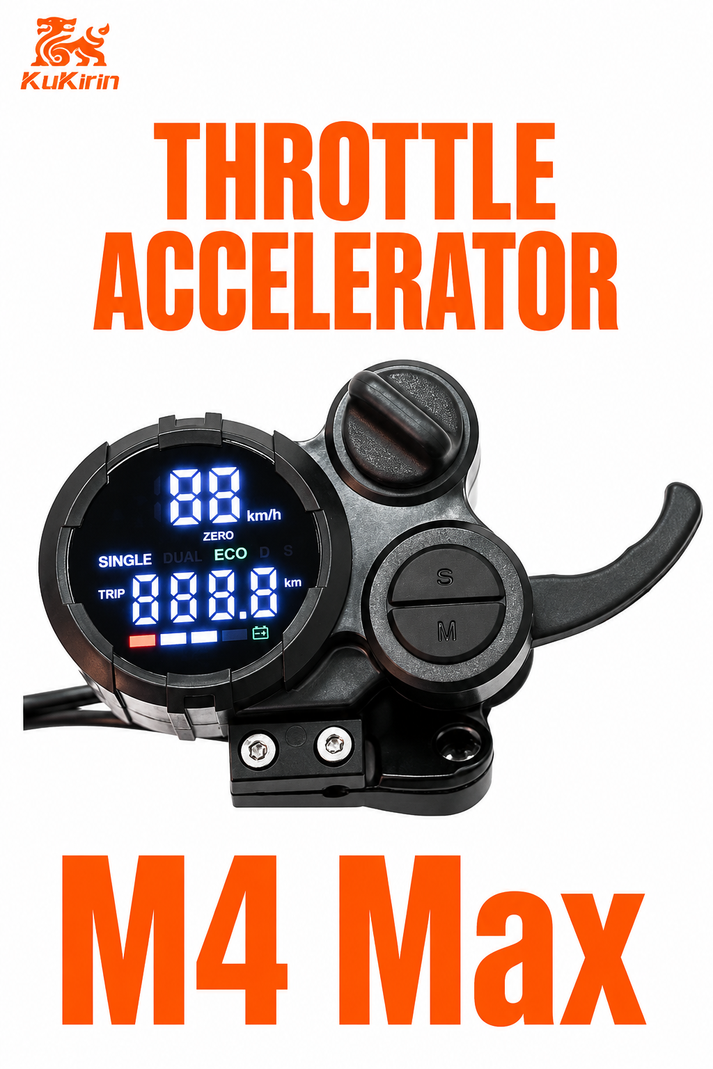 KuKirin M4 Max Throttle Accelerator with Multifunction Display