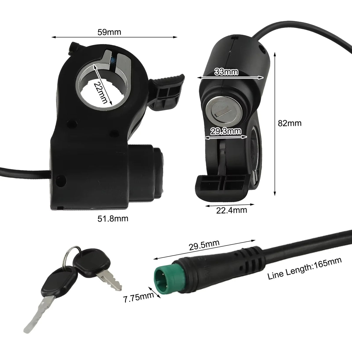 Keyed throttle for Kukirin G2 PRO